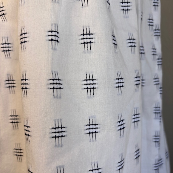 LOFT Crosshatch Smocked Tie-Neck Shell - Picture 3 of 8